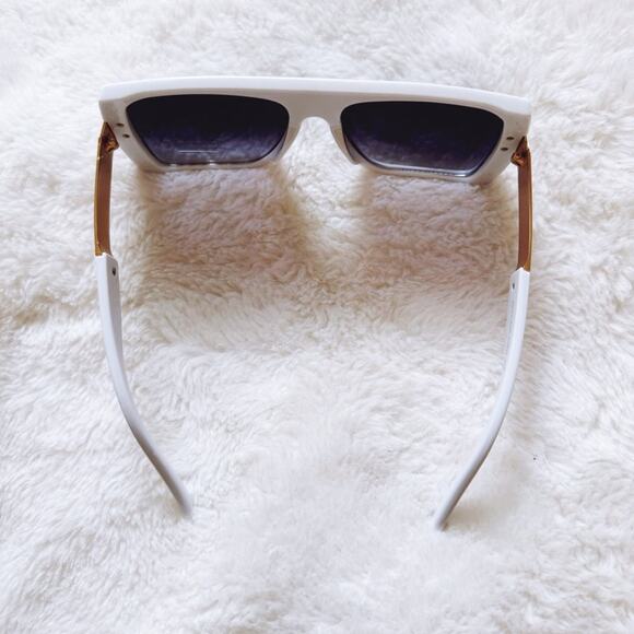 Inez White Oversized Square Sunglasses - Picture 7 of 11